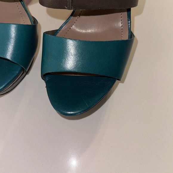 Vince Camuto *Persh* brown peacock berry leather platform 70s style sandals 7 37 - Picture 10 of 12